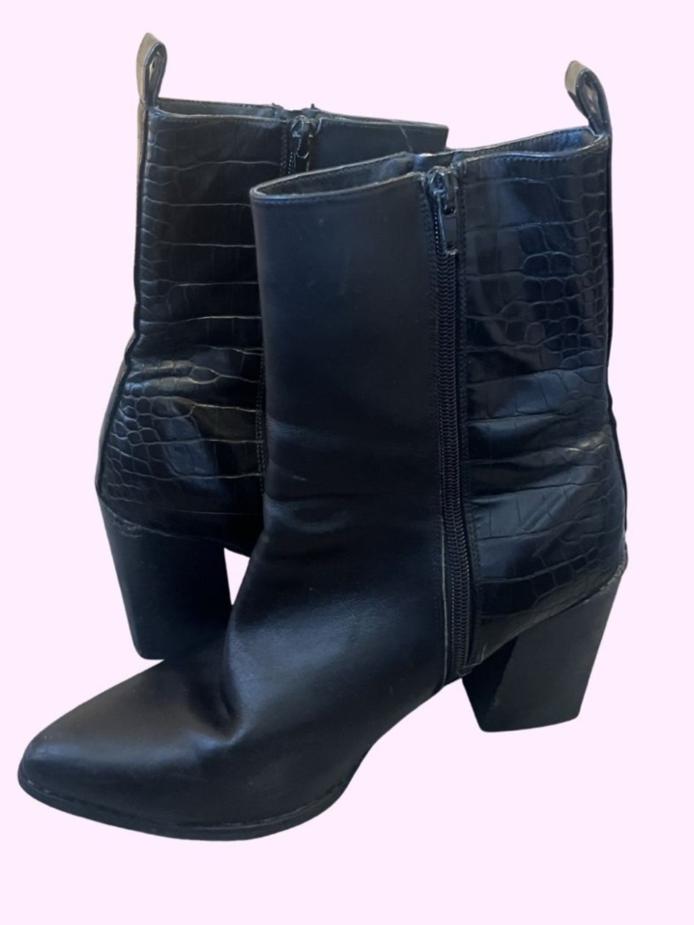 Steve Madden Reegan Black Leather Boots - 10